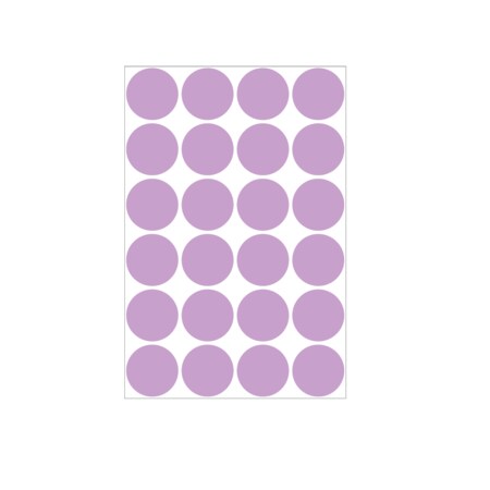 Nevs 1" Color Coding Dots Violet - Sheet Form DOT-10M Violet